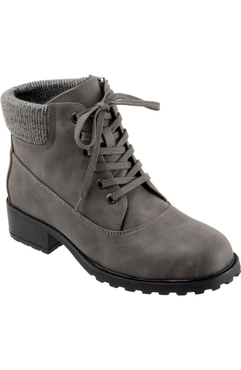 Trotters Bellamy Faux Fur Lined Bootie, Main, color, Dark Grey