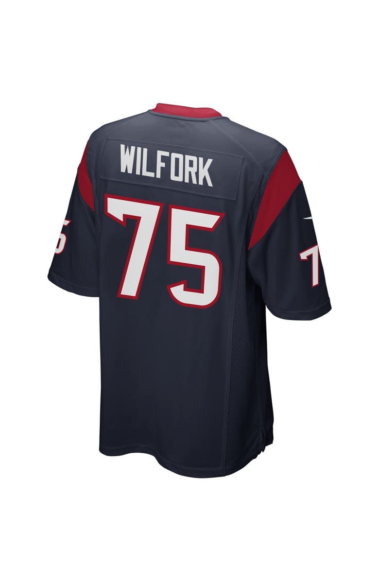 Nike Men's Nike Vince Wilfork Navy Blue Houston Texans Game Jersey, Alternate, color,
