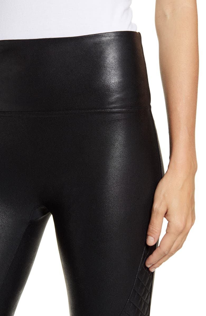 SPANX<sup>®</sup> Quilted Faux Leather Leggings, Alternate, color,