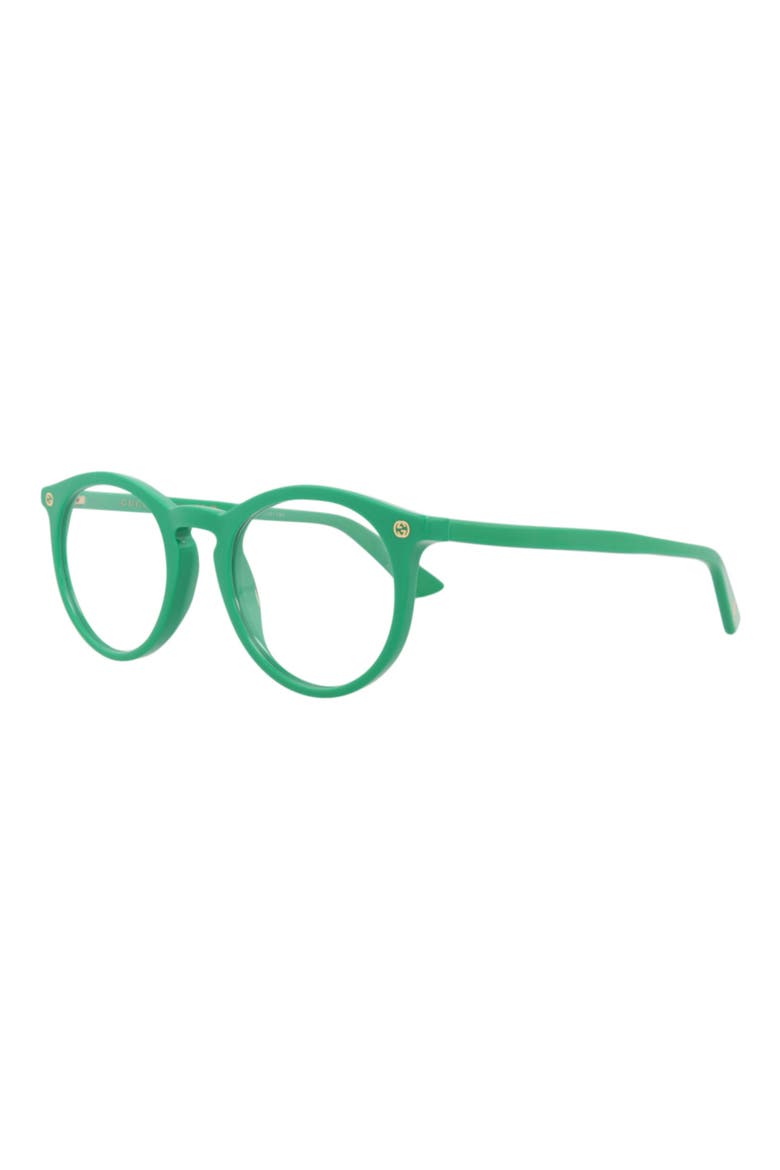 52mm Round Optical Glasses, Alternate, color, GREEN GREEN TRANSPARENT