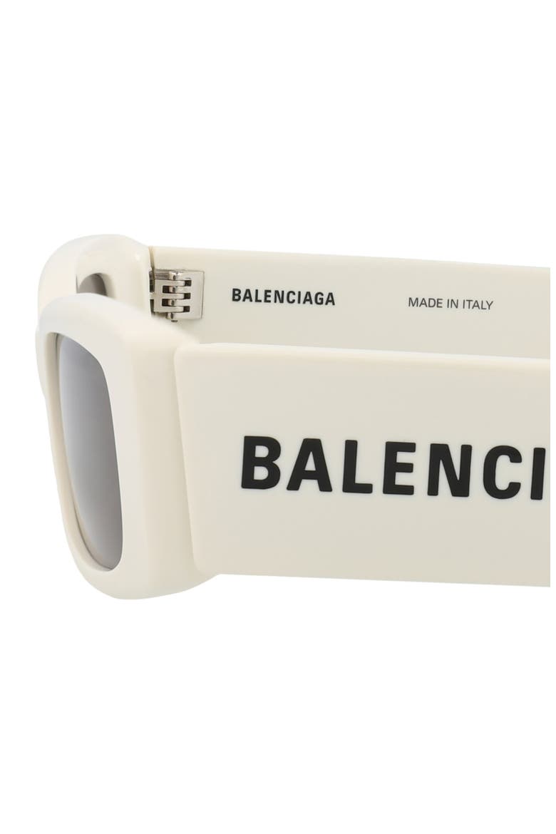 56mm Novelty Rectangular Sunglasses, Alternate, color, WHITE WHITE GREY