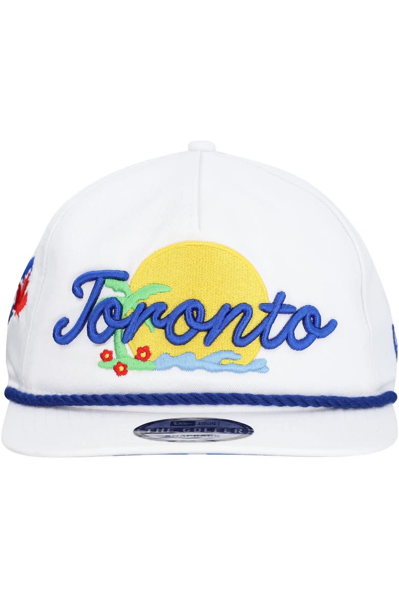 Men's New Era White Toronto Blue Jays Paradise Golfer Adjustable Hat, Alternate, color, White