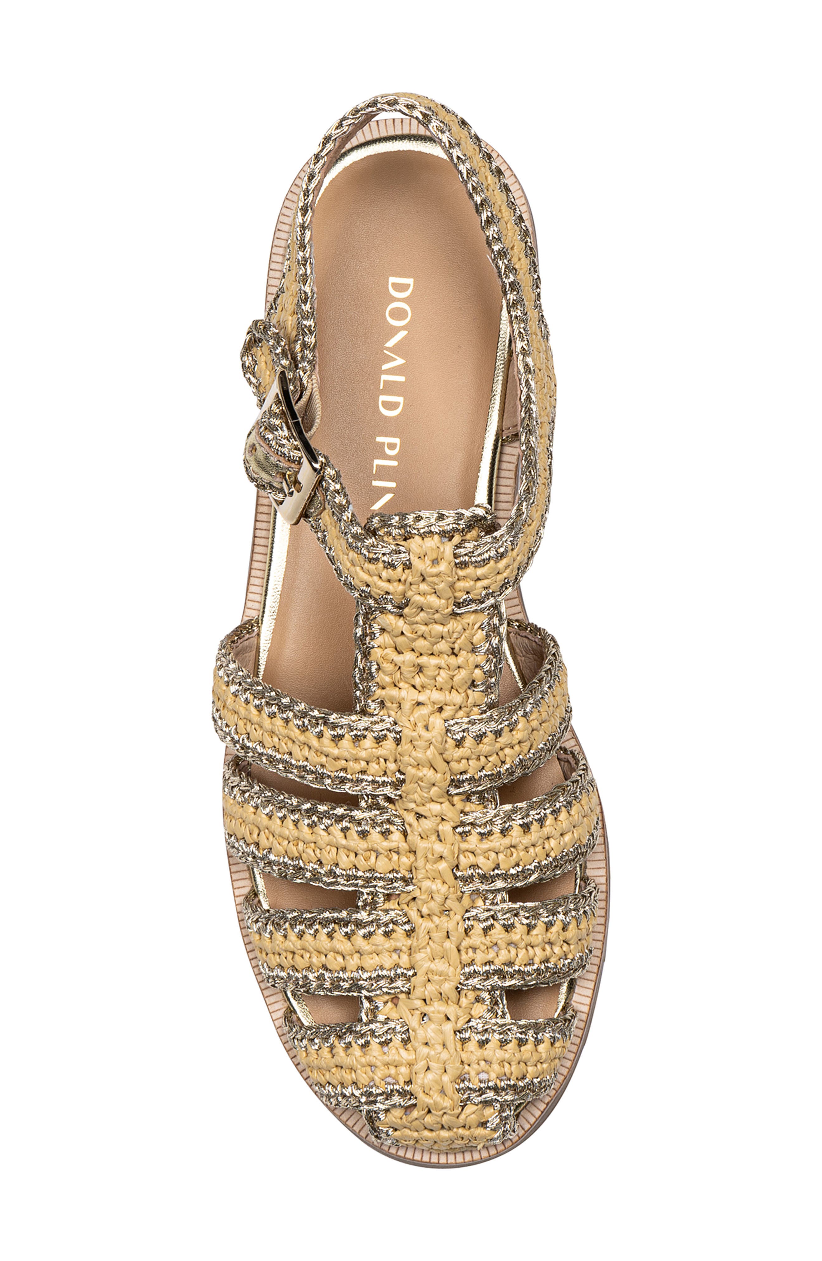 Donald Pliner Laynar Fisherman Sandal, Alternate, color, Platino