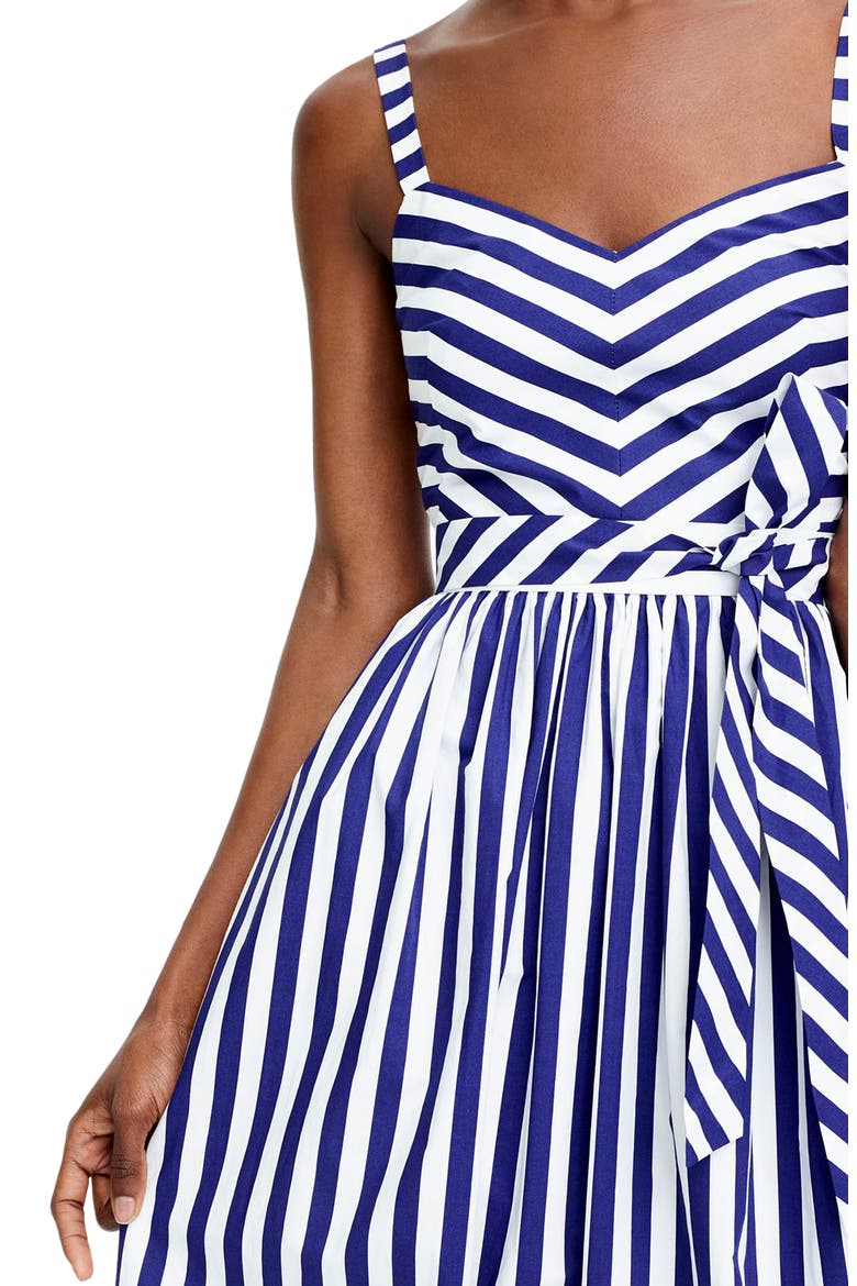 Stripe Ruffle Cotton Maxi Dress, Alternate, color, WHITE DEEP ORCHID
