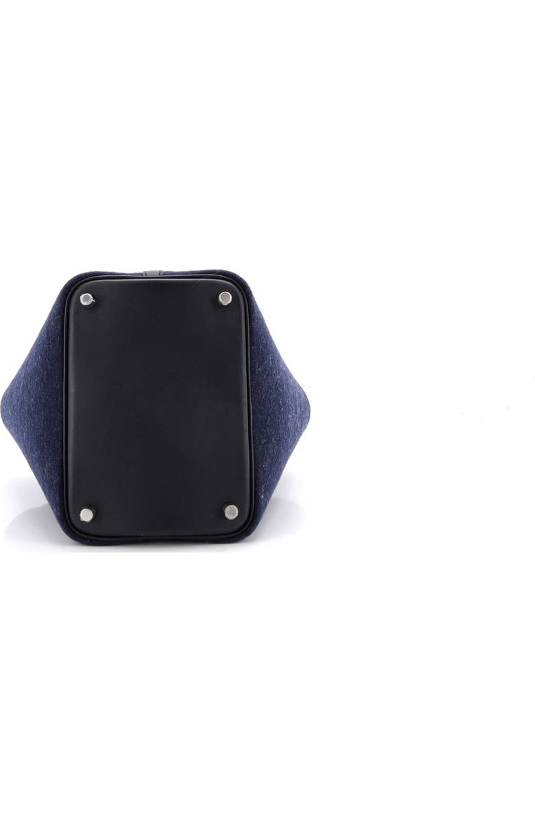 Pre-Owned Hermes Picotin Lock Bag Felt with Leather PM, Alternate, color, Bleu Nuit