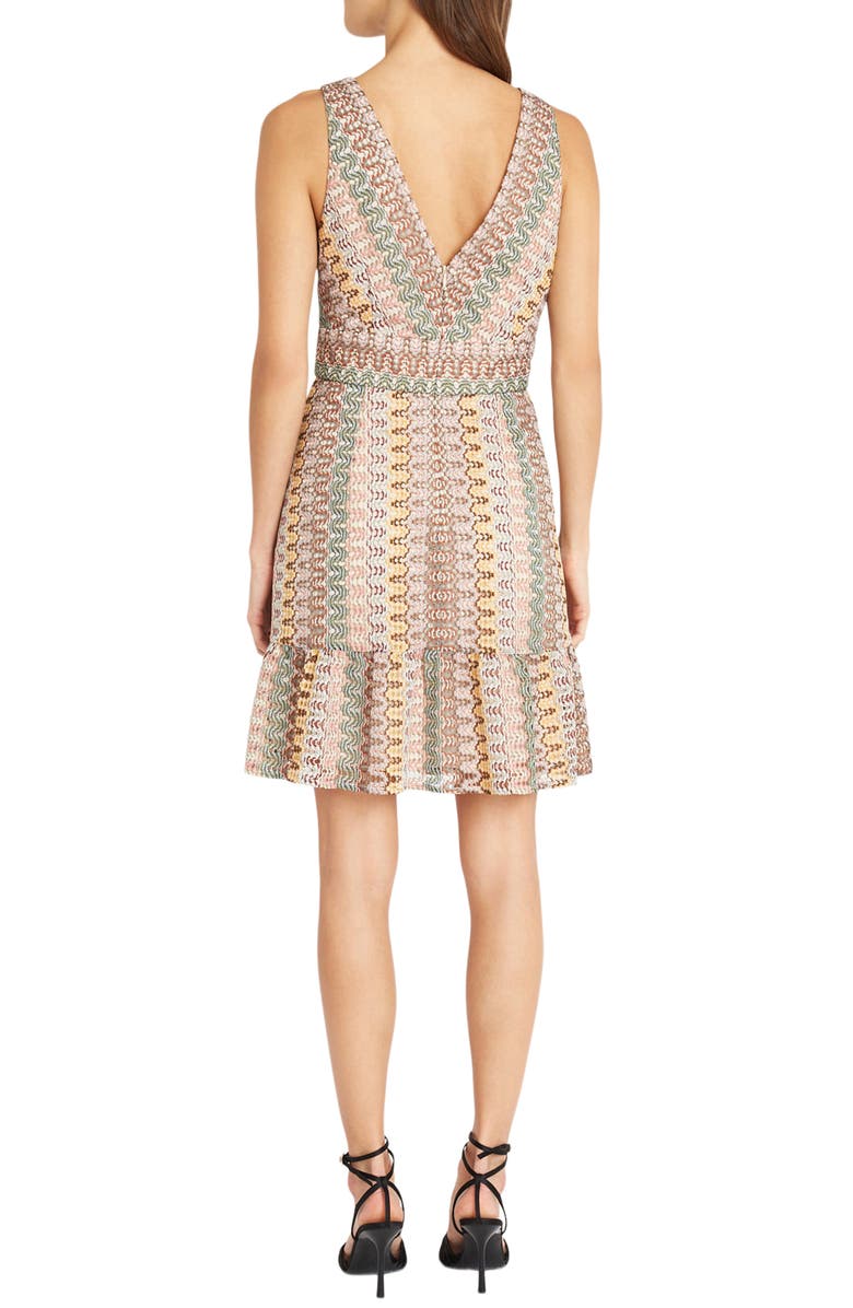 DONNA MORGAN FOR MAGGY V-Neck Ruffle Hem Sleeveless Minidress, Alternate, color, 