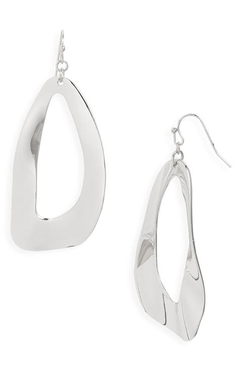 Organic Open Frontal Hoop Earrings