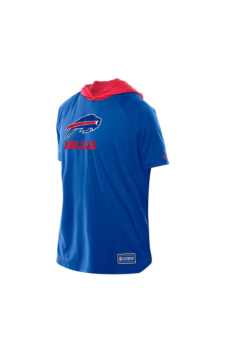 New Era Men's New Era Royal Buffalo Bills Combine Authentic Hooded Raglan Short-Sleeve T-Shirt, Alternate, color, Royal