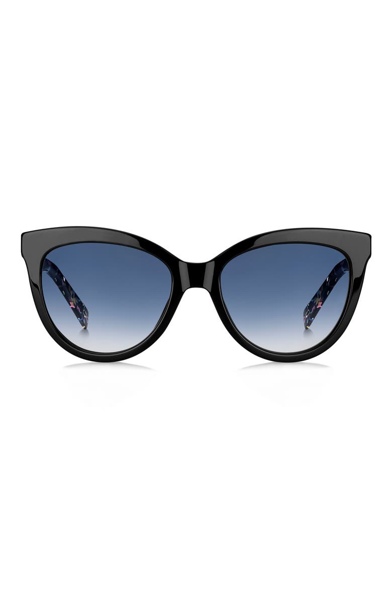 53mm Cat Eye Sunglasses, Main, color, BLACK MULTI