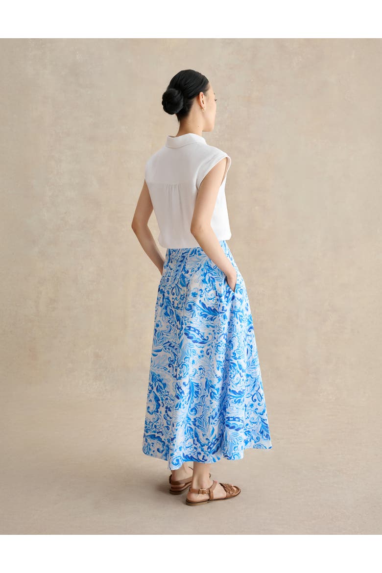 Antonella Paisley Print Midi Skirt, Alternate, color, Bluemulti