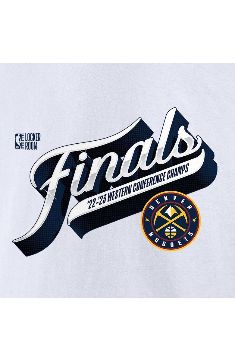 FANATICS Men's Fanatics Branded  White Denver Nuggets 2023 Western Conference Champions Locker Room Authentic T-Shirt, Alternate, color, 