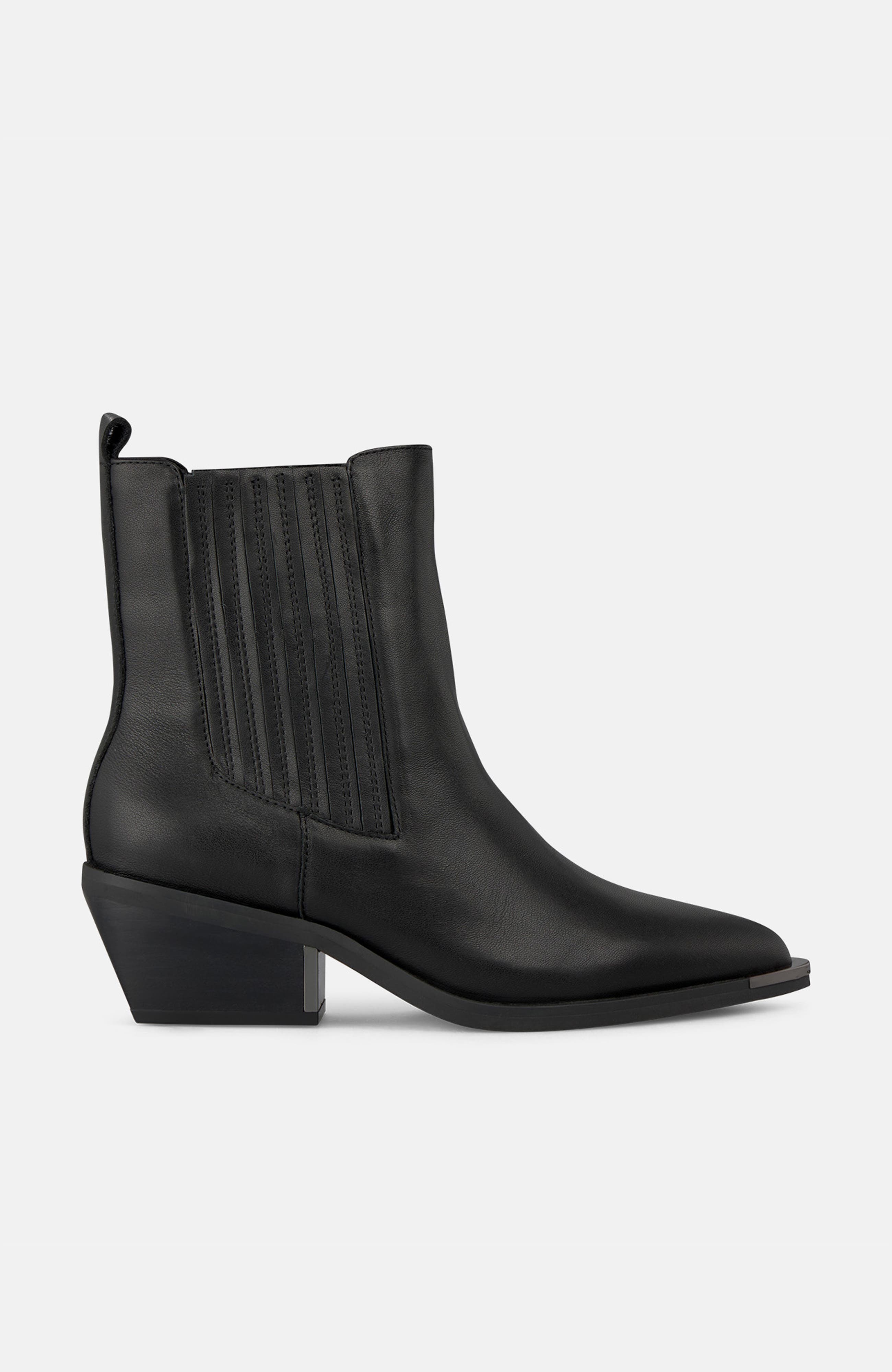 Flat Bootie with Elastic, Alternate, color, Black