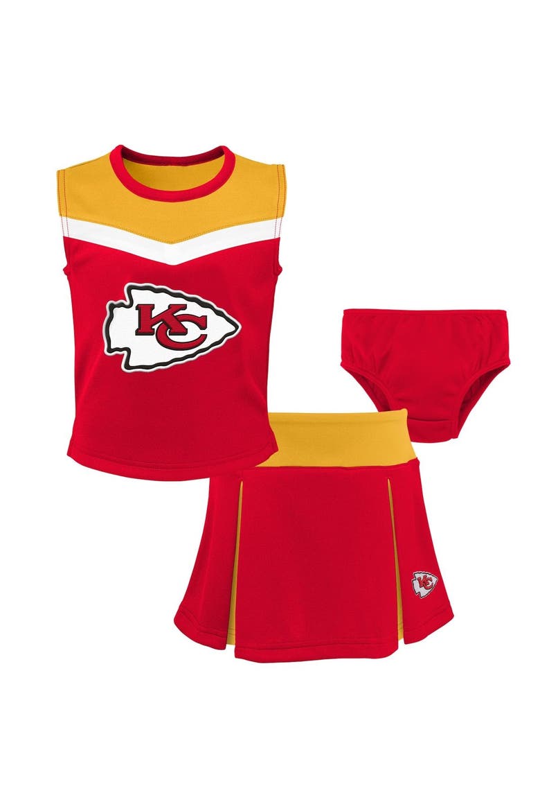 Girls Preschool Red Kansas City Chiefs Spirit Cheerleader Two-Piece Set with Bloomers, Alternate, color, Red