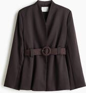 H&M Belted Lapelless Blazer