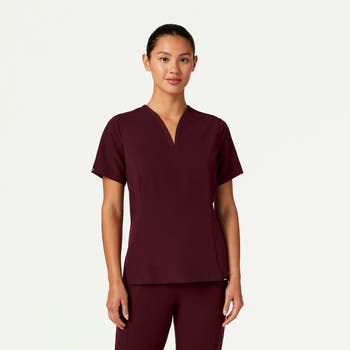 JAANUU Calix Women's 2-Pocket Tailored V-Neck Scrub Top | Nordstrom