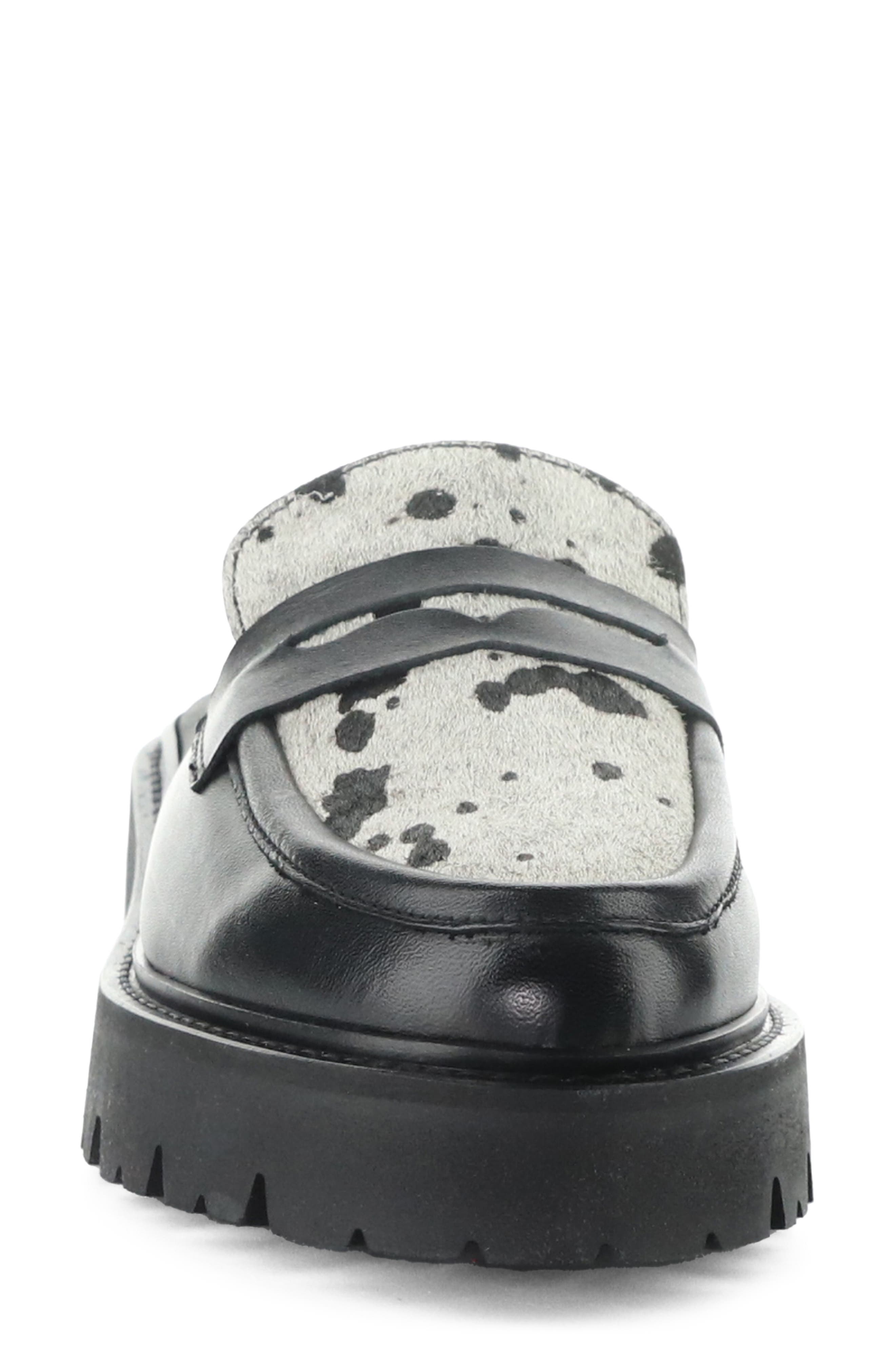 Brill Leather Loafer Mule, Alternate, color, BLACK/ WHITE
