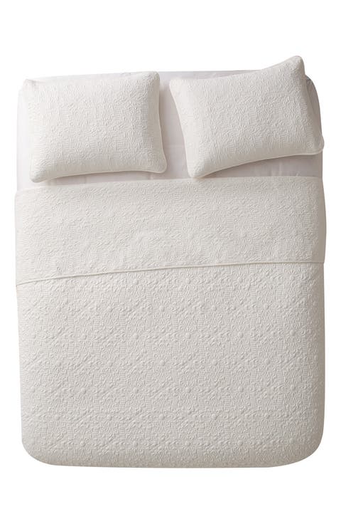 Caroline Embossed Floral Quilt Set