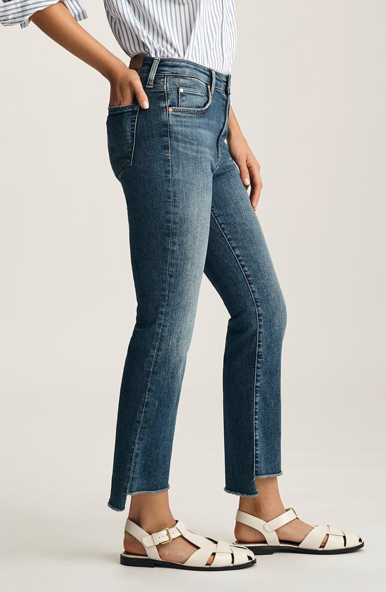 Mavi Jeans Anika Raw Hem Mid Rise Crop Flare Jeans, Alternate, color,