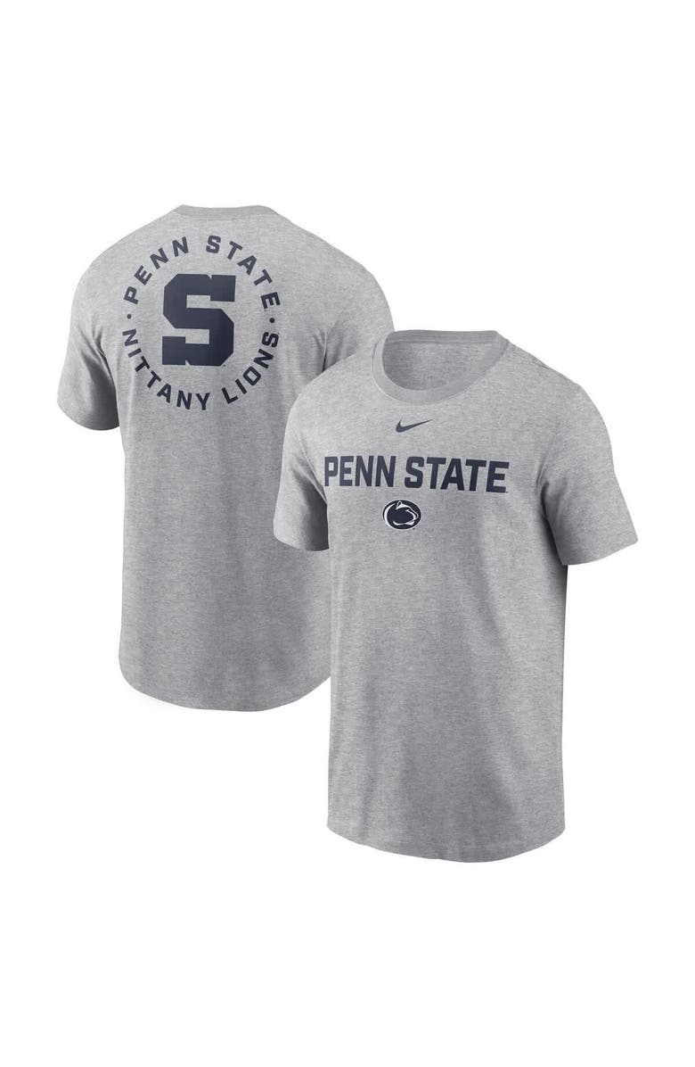 Nike Men's Nike Heather Gray Penn State Nittany Lions Campus 2-Hit T-Shirt, Main, color,
