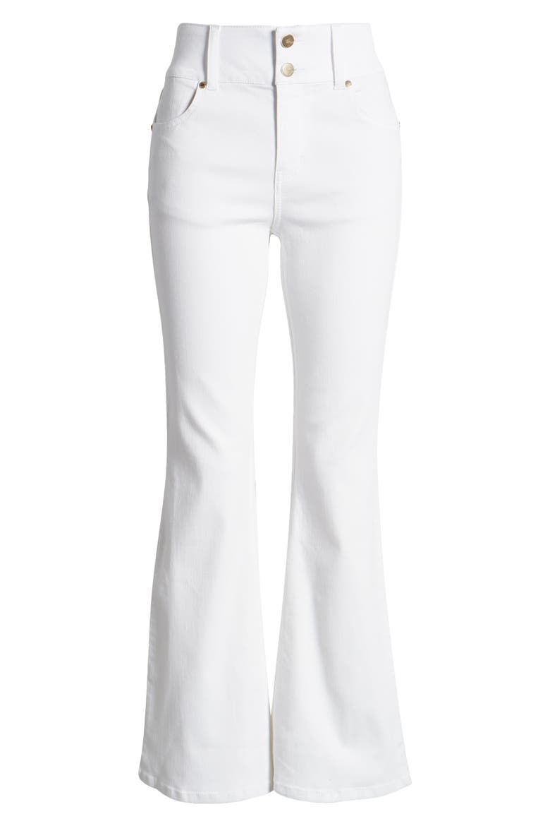 Fit & Lift High Waist Flare Jeans, Alternate, color, WHITE