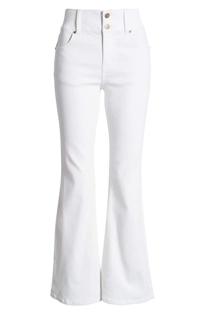 1822 Denim Fit & Lift High Waist Flare Jeans, Alternate, color, White