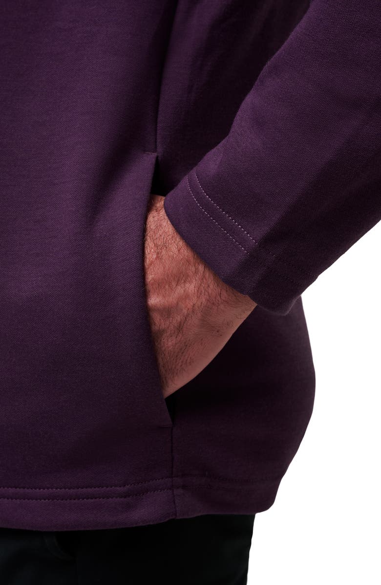 TravisMathew Upgraded Half Zip Pullover, Alternate, color, Plum