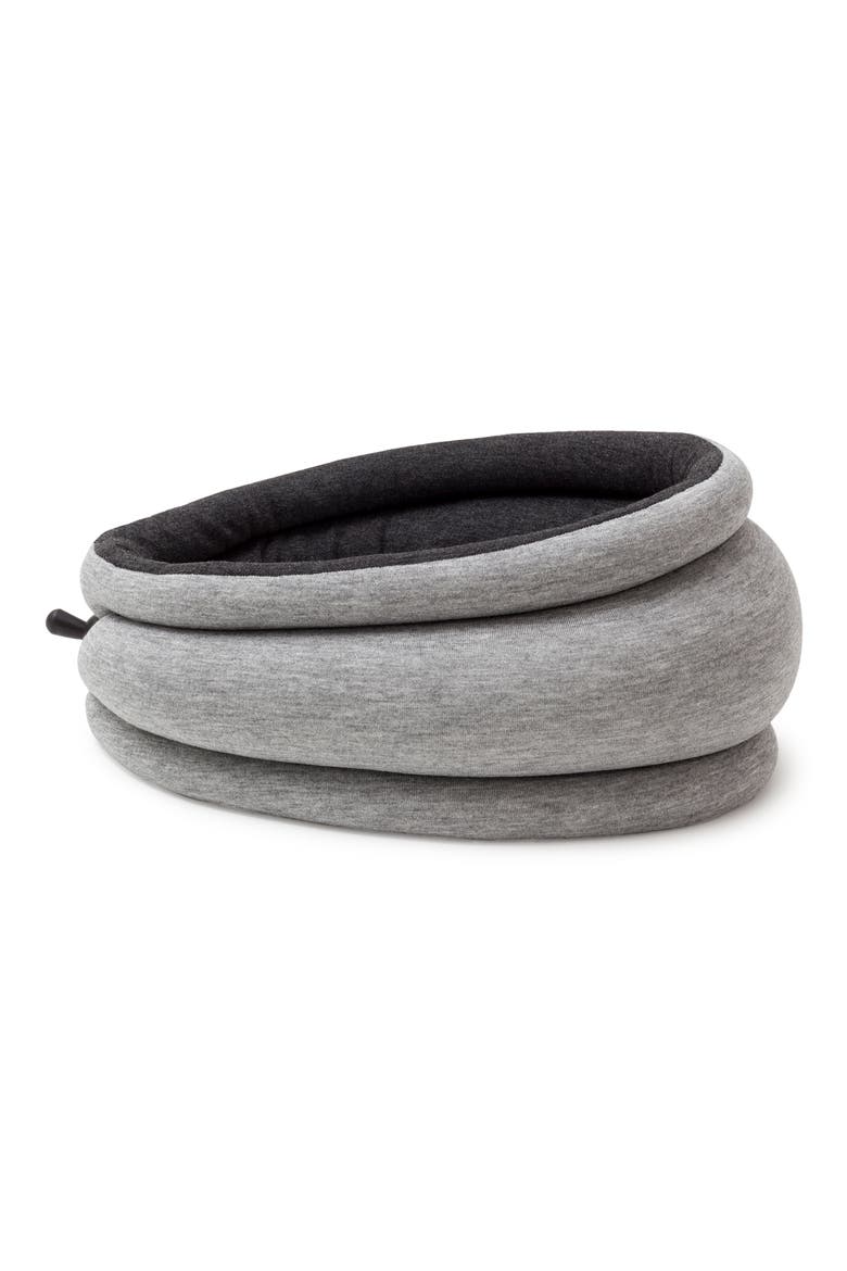 OSTRICHPILLOW® Light Reversible Travel Pillow, Main, color, MIDNIGHT GREY