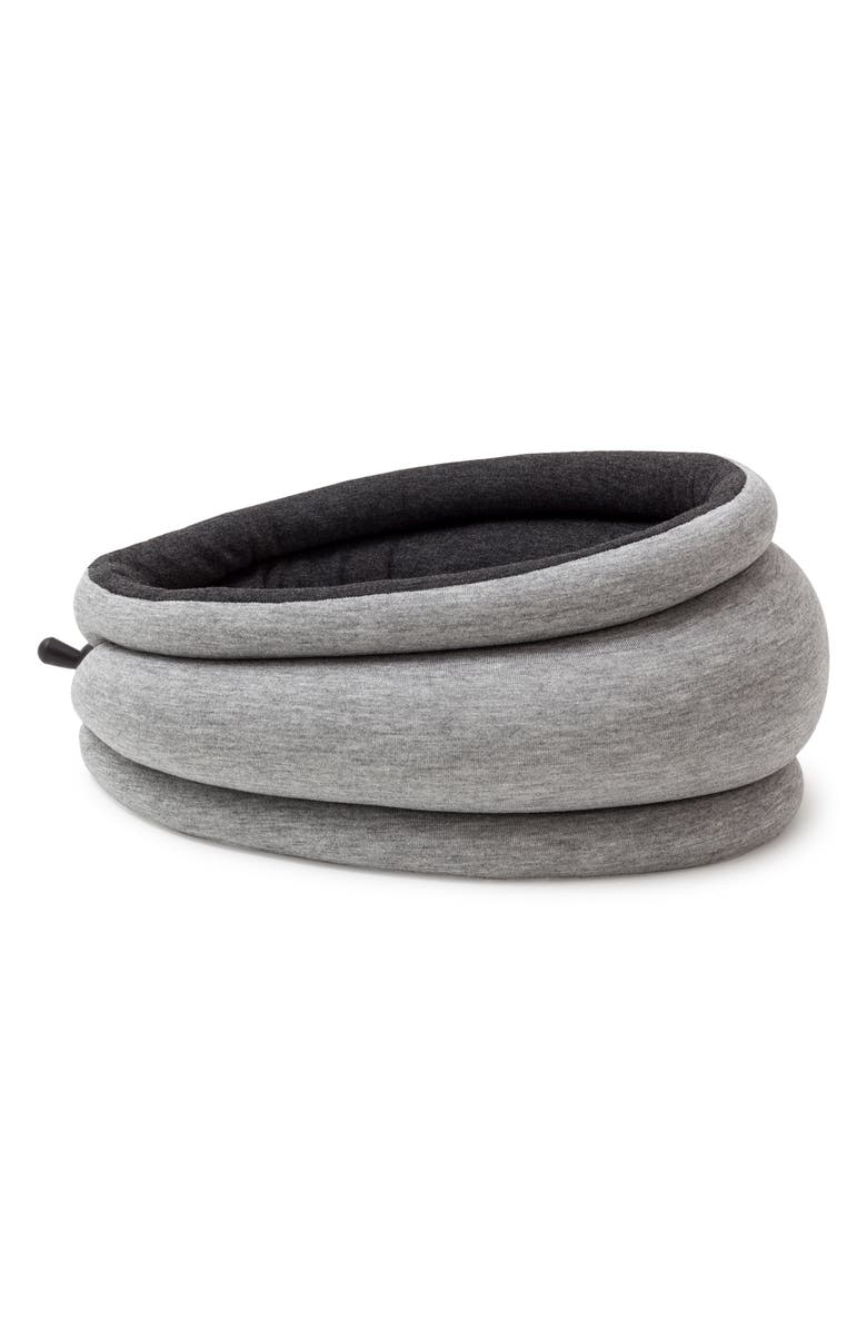 Ostrichpillow <sup>®</sup> Light Reversible Travel Pillow, Main, color, Midnight Grey