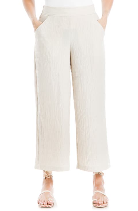 Textured Wide Leg Pants