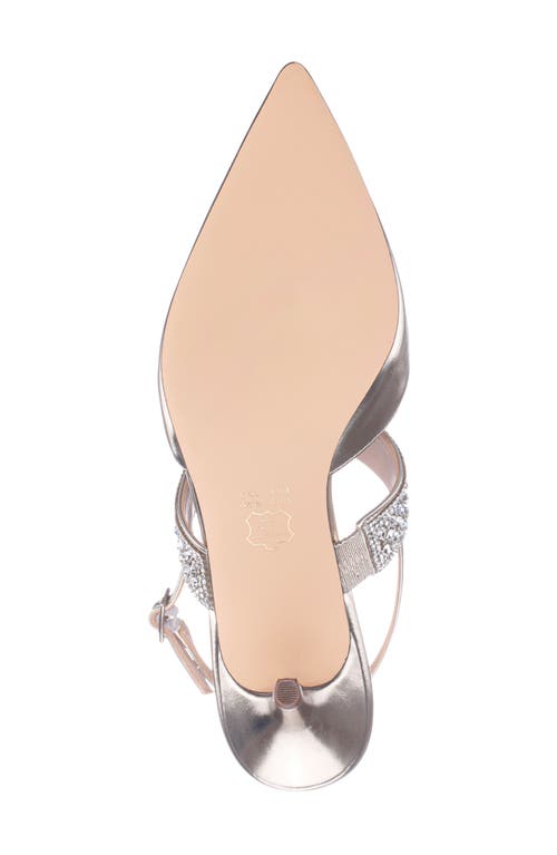 Nina Trista Pointed Toe Slingback Pump In Silver