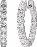 Ivy & Pearl Co. 2 CT Lab-Grown Diamond Hoop Earrings in 14K Gold