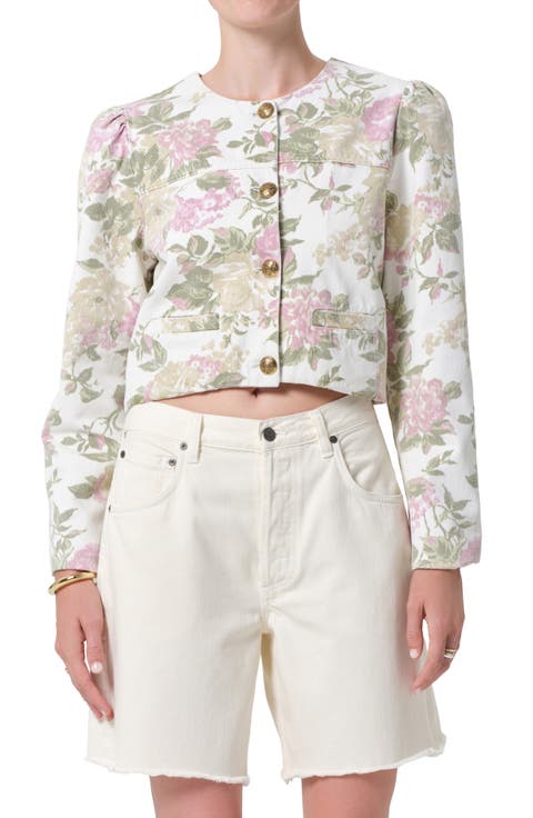 Floral Cotton Twill Jacket