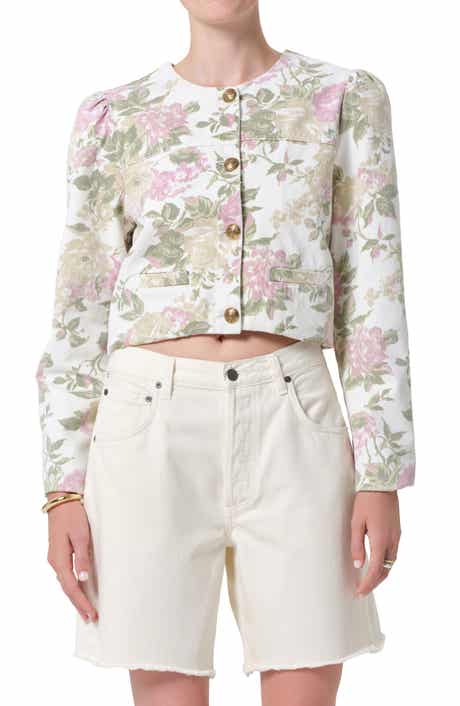 Floral Cotton Twill Jacket