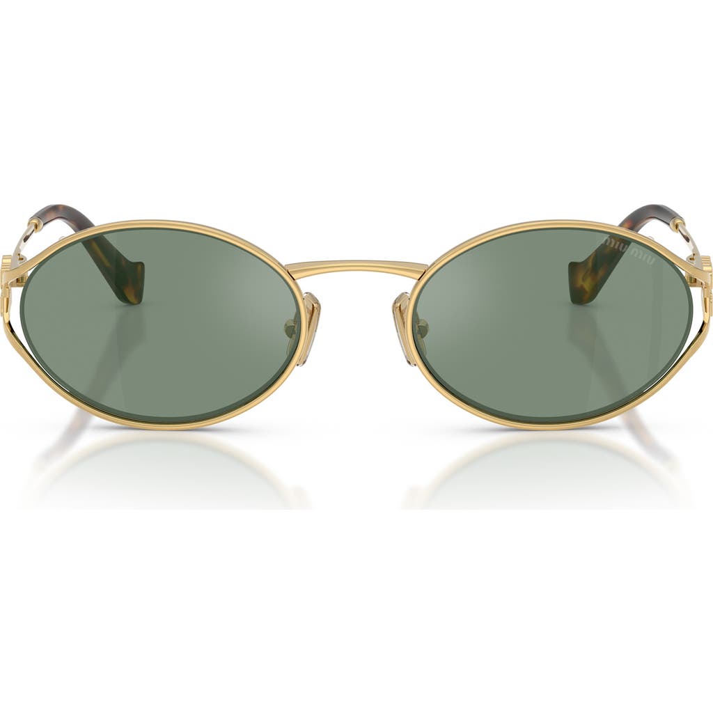 Miu Miu 54mm Oval Sunglasses In Green
