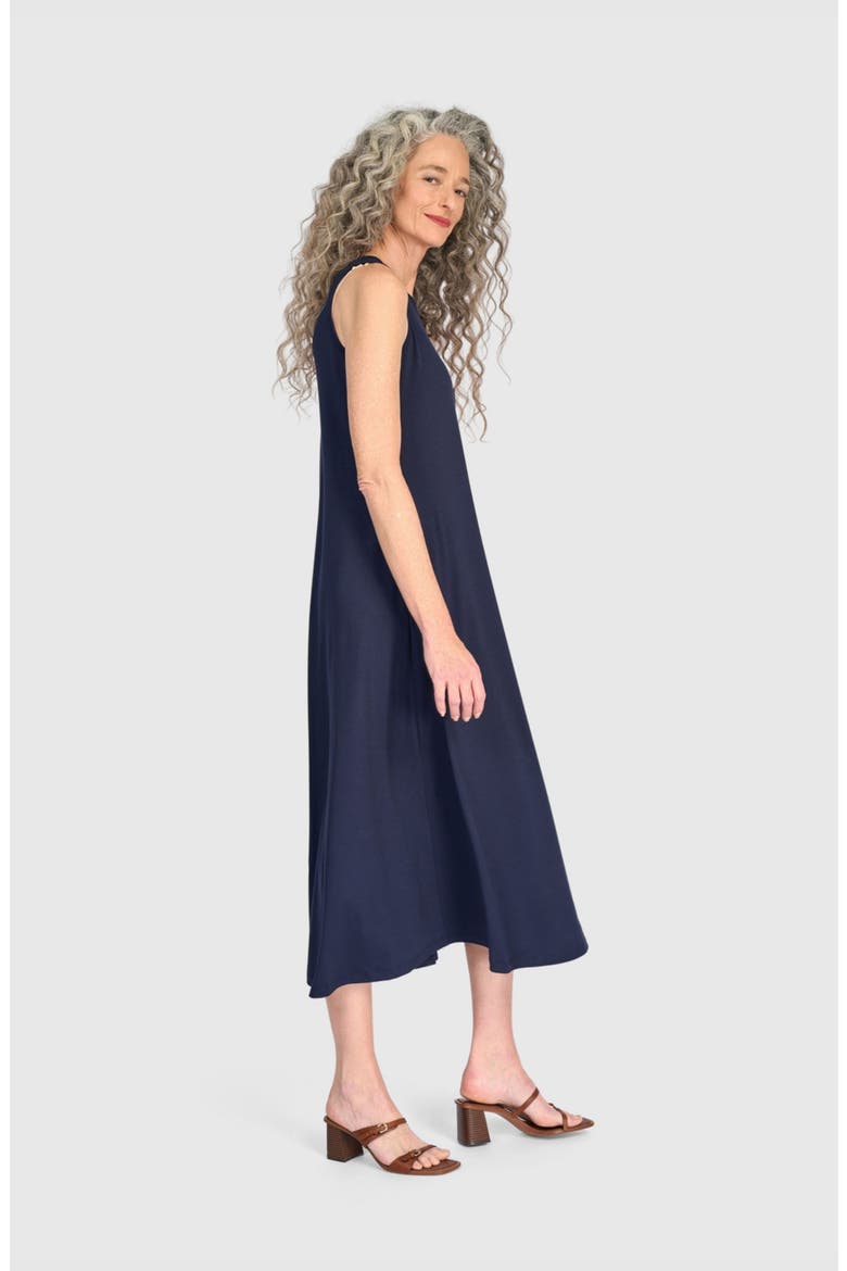 Sleeveless A-line Dress, Alternate, color, Navy