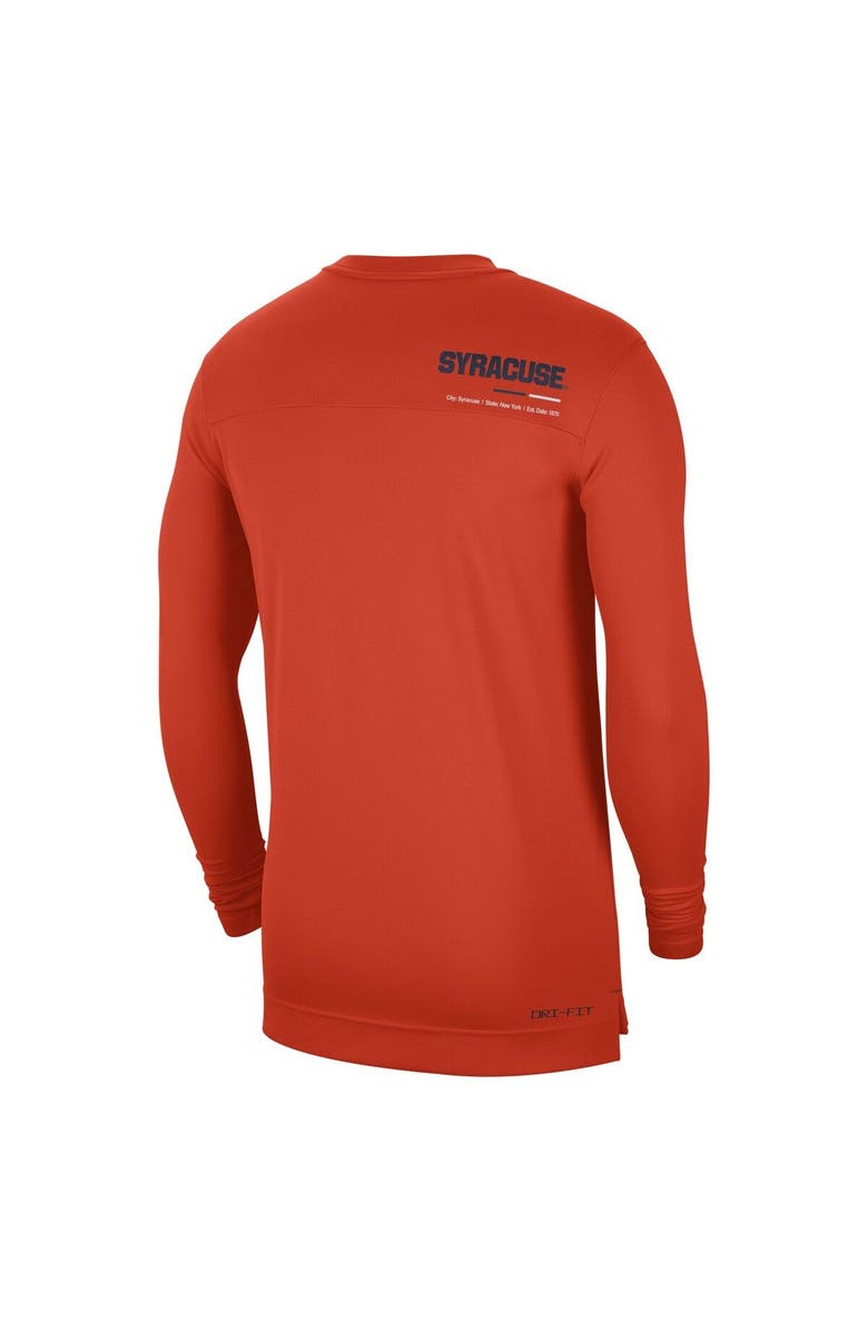 Nike Men's Nike Orange Syracuse Orange 2022 Coach Performance Long Sleeve V-Neck T-Shirt, Alternate, color, 