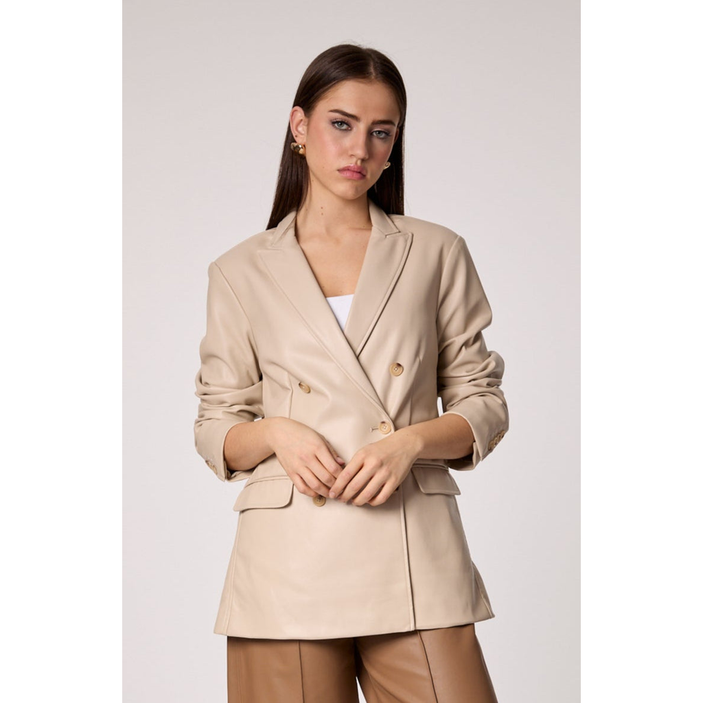 Blue Revival Your Ex Boyfriends Blazer In Neutral