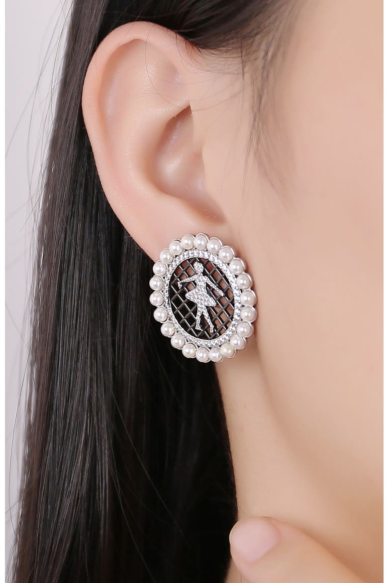 Royal Ballet Earrings, Alternate, color, Sliver