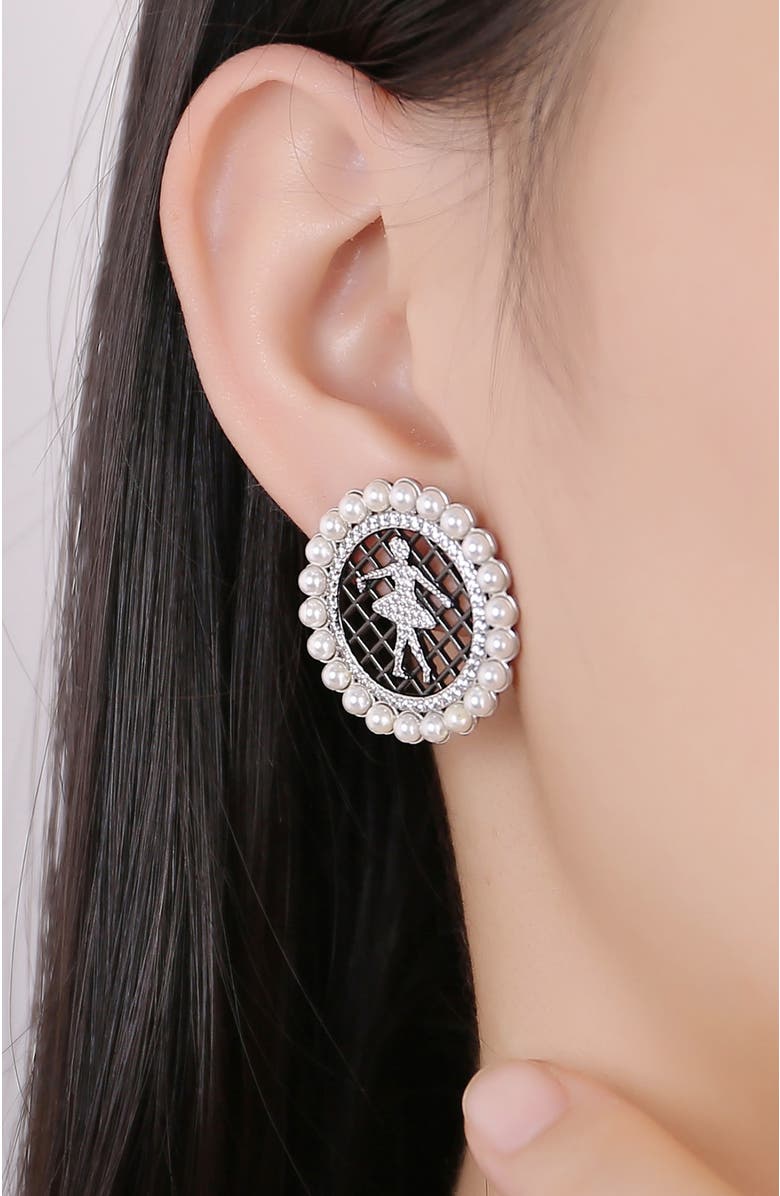 RC RETRO CHIC Royal Ballet Earrings, Alternate, color, Sliver