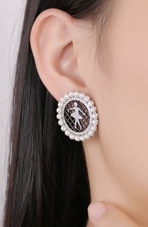 Rc Retro Chic Royal Ballet Earrings In Silver