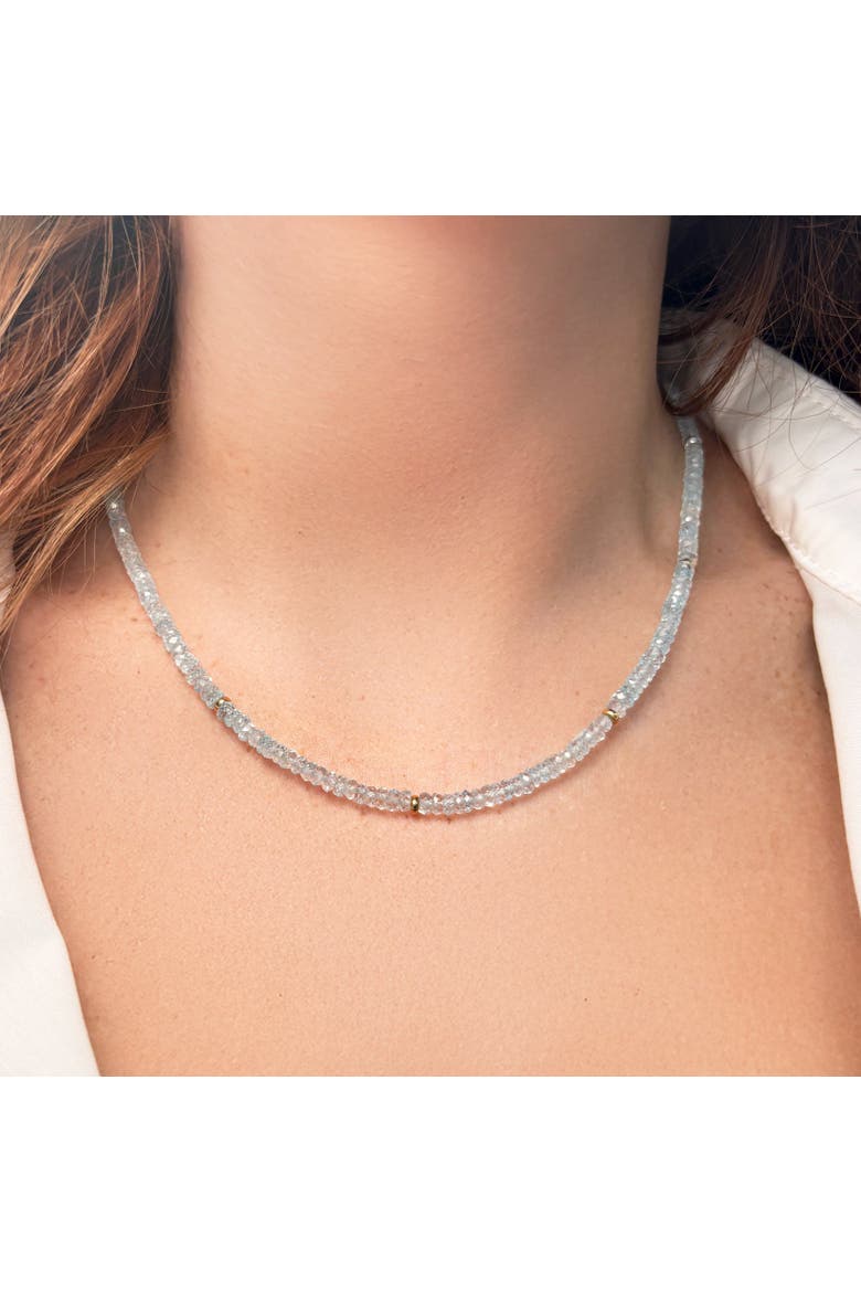 Blue Topaz Bead Necklace, Alternate, color, Blue Topaz