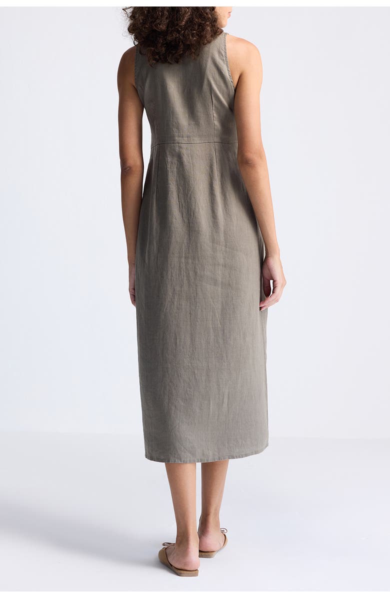 Reistor Straight Dress with Front Slit, Alternate, color, Dark Green