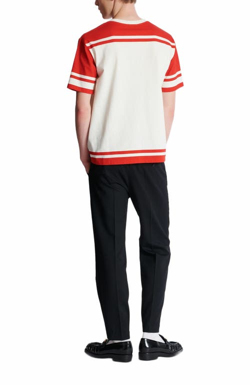 Balmain Varsity Print T-shirt In Red