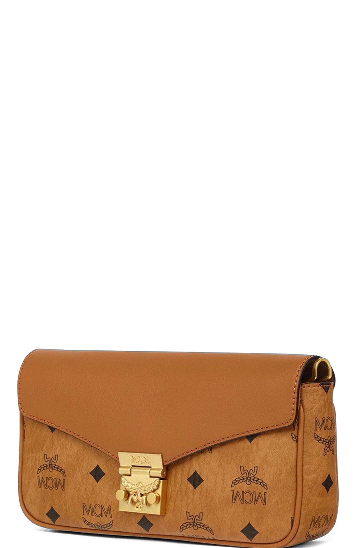 MCM Tracy Crossbody in Visetos Leather Mix, Alternate, color, Cognac