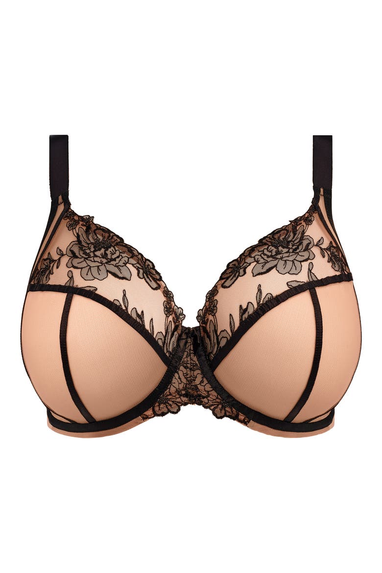 Teagan Full Figure Underwire Plunge Bra, Alternate, color, CAFE AU LAIT