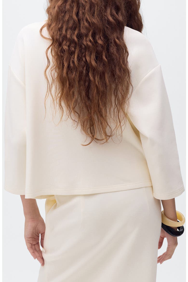 Three-Quarter Sleeve Jacket, Alternate, color, ECRU