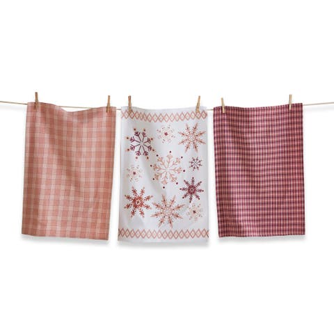 Adobe Sugar Snowflake Christmas Kitchen Towels Set of 3