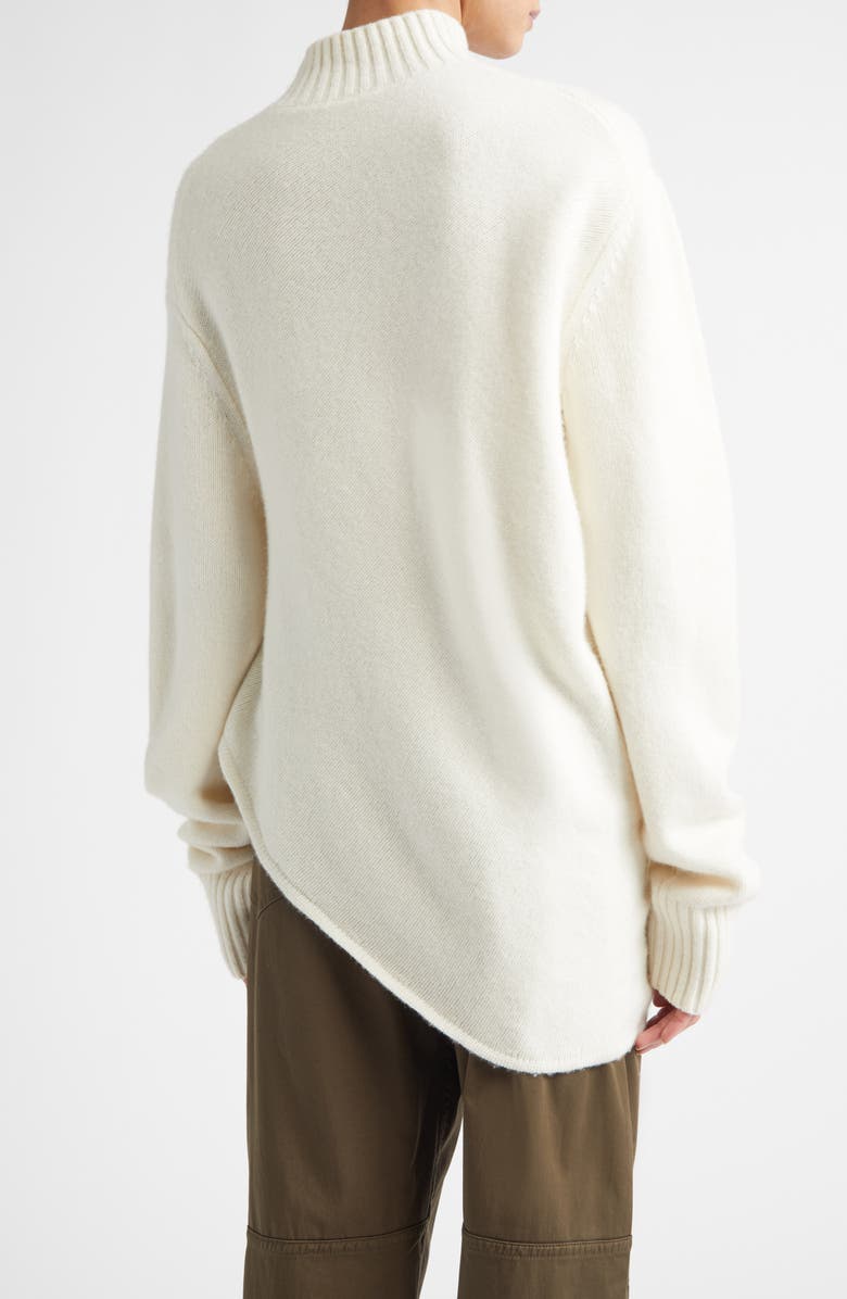 A.L.C. Naomi Asymmetric Mock Neck Sweater, Alternate, color, Ivory
