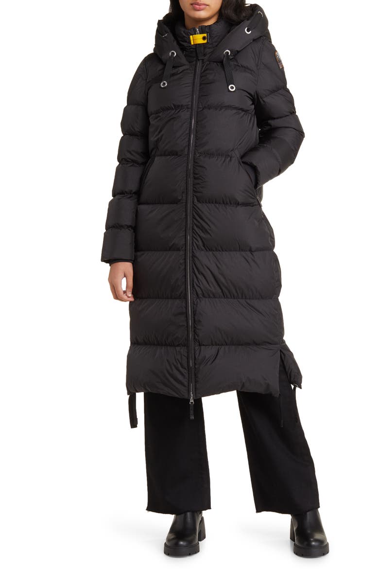 Panda Hooded 700 Fill Power Down Puffer Parka, Main, color, BLACK
