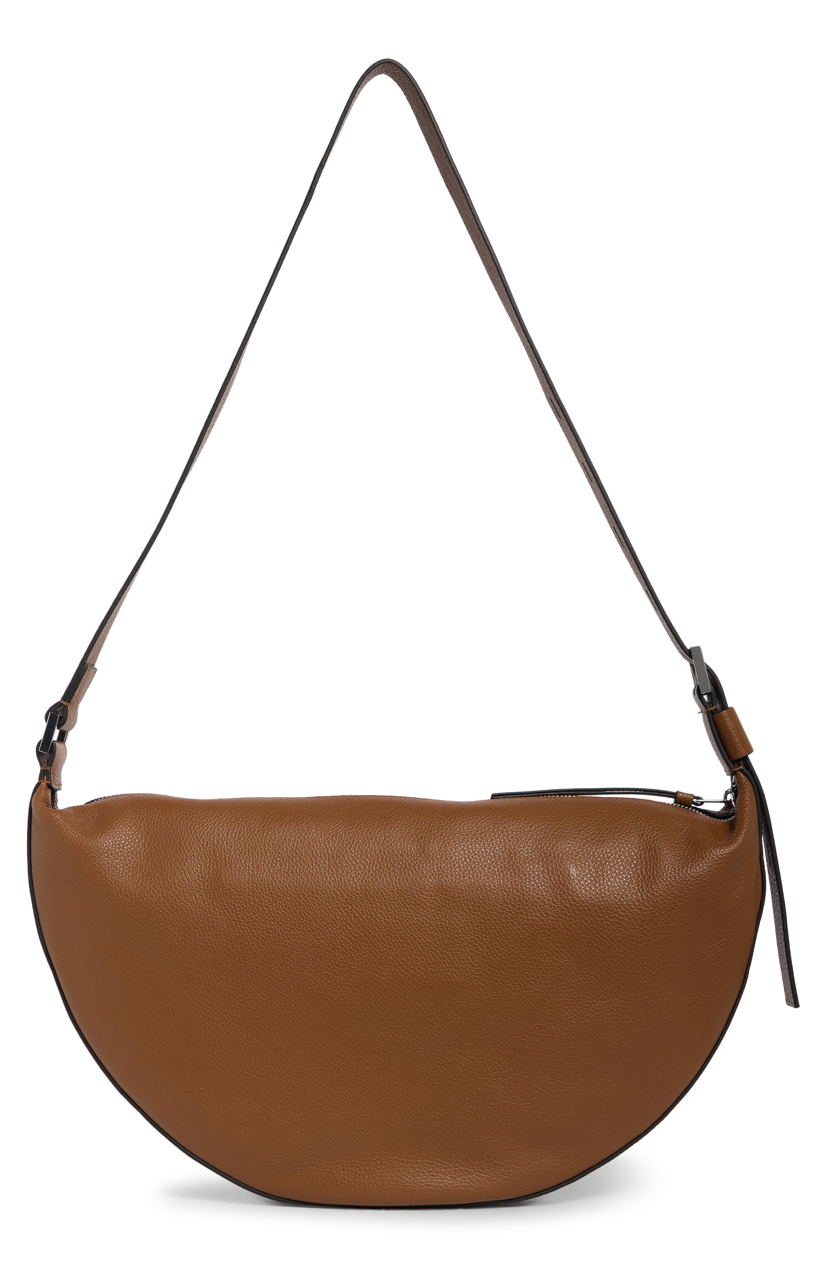 AllSaints Half Moon Leather Shoulder Bag (Women) | Nordstromrack